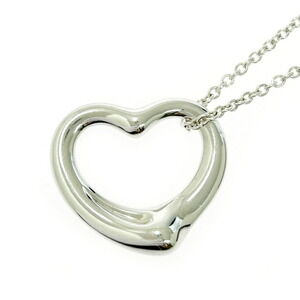 TIFFANY Co Silver Elsa Peretti Open Heart Necklace
